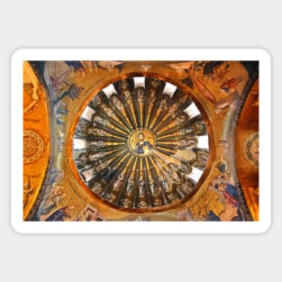 One of the domes in Chora church Sticker